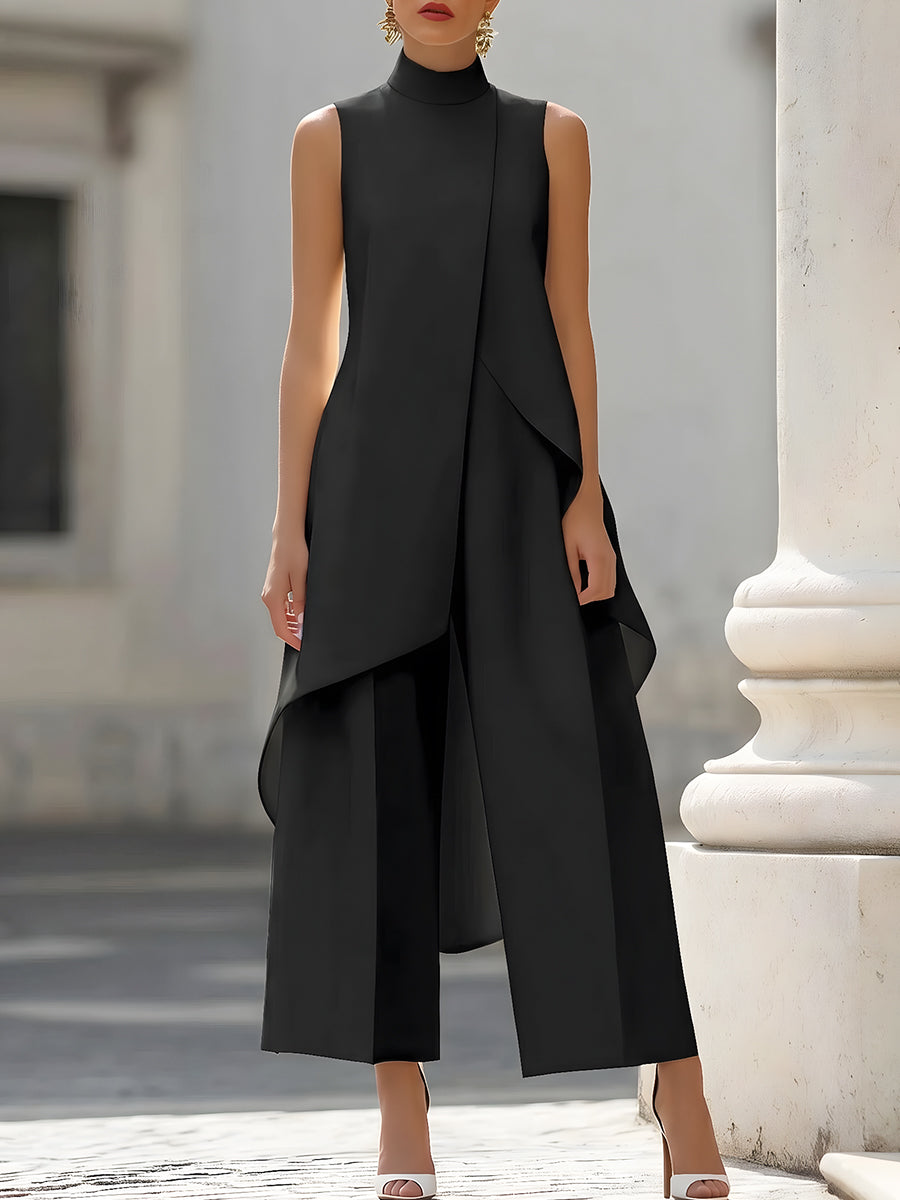 Lucía • Long jumpsuit with elegant drape