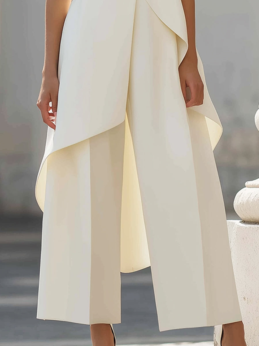 Lucía • Long jumpsuit with elegant drape