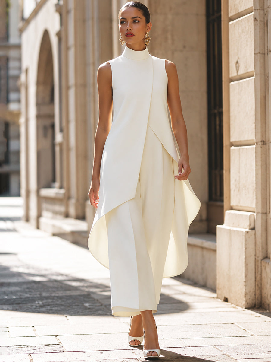 Lucía • Long jumpsuit with elegant drape
