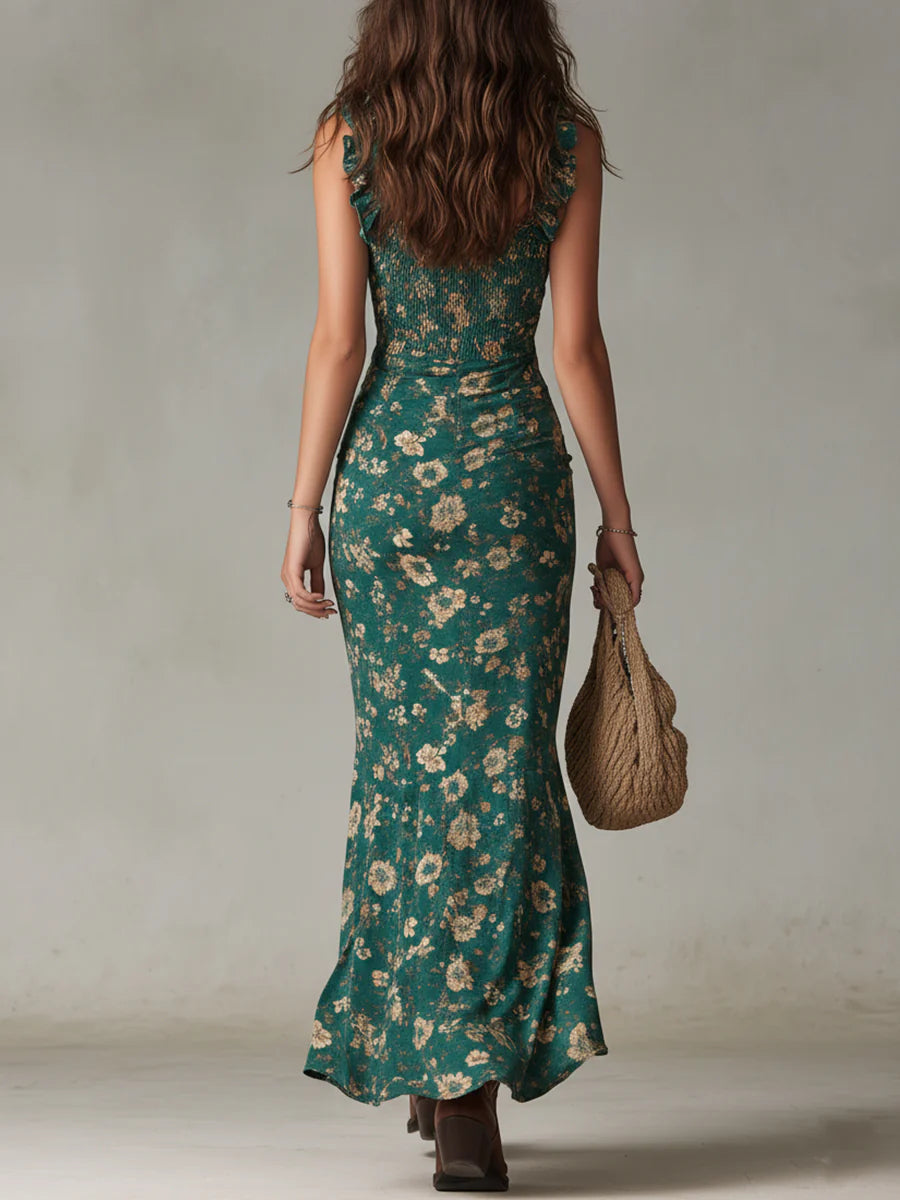 Alma • Boho Floral Maxi Dress