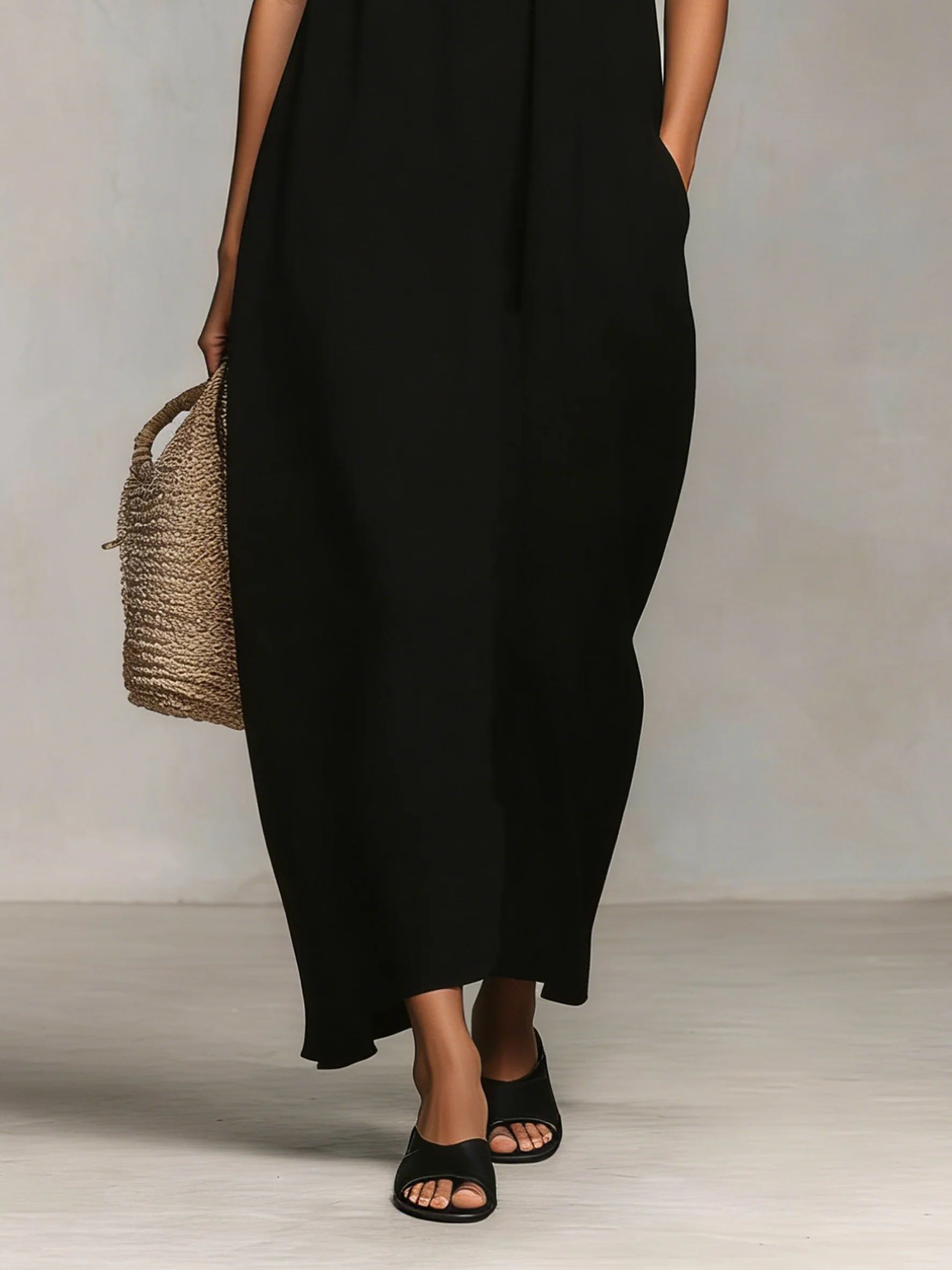 Mirelle | Colour Block Maxi Dress with Fine Straps
