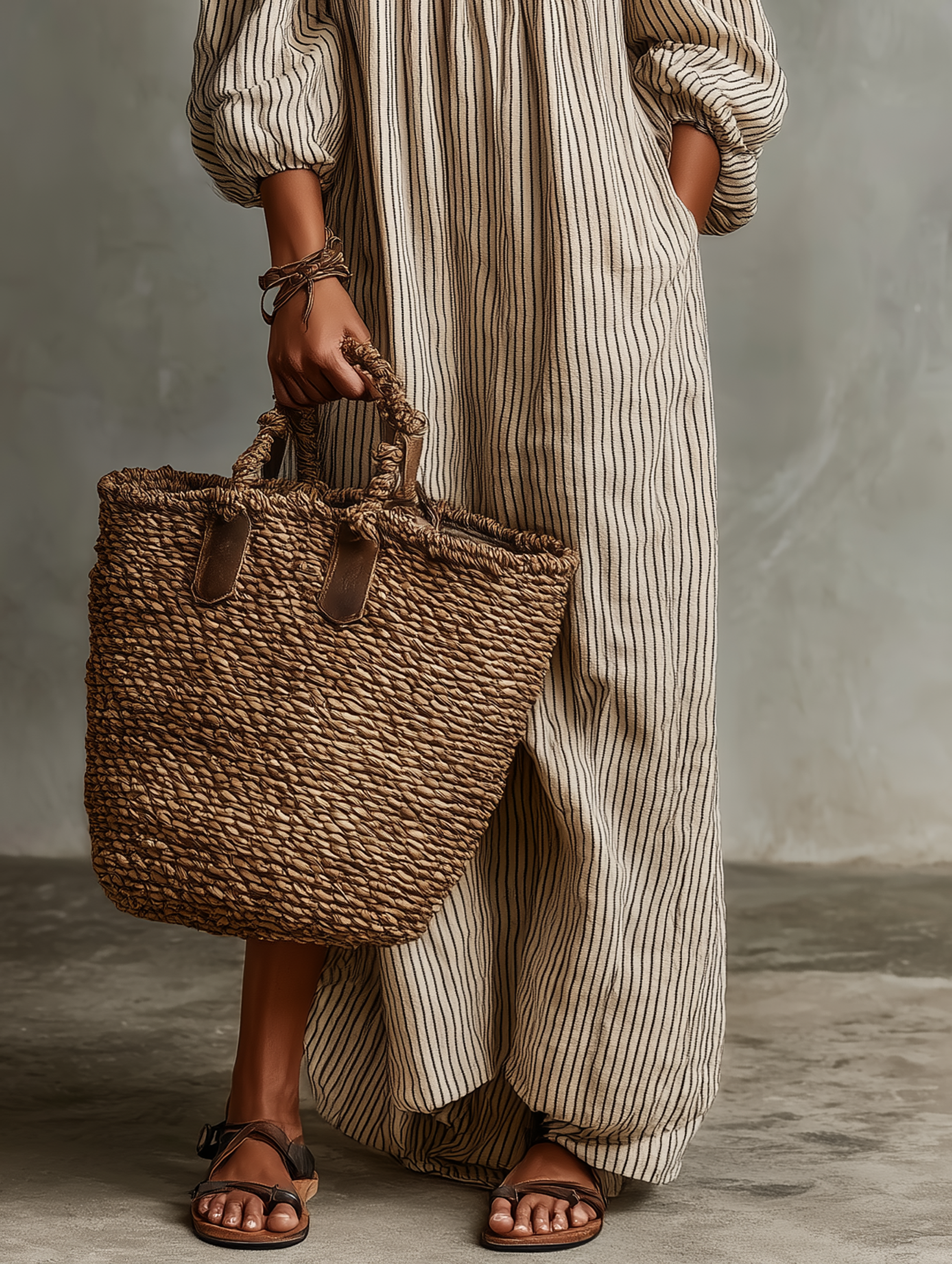 Carmen | Off-Shoulder Cotton and Linen Maxi Dress