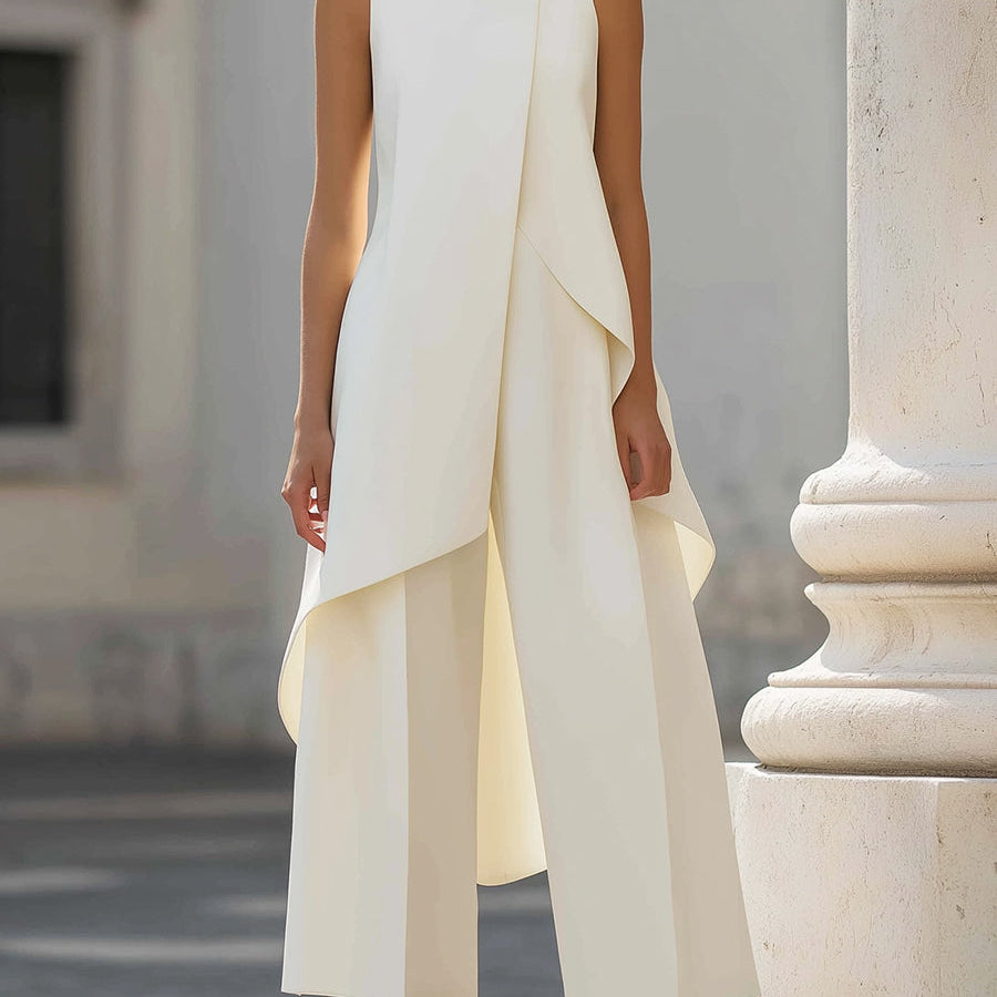 Lucía • Long jumpsuit with elegant drape