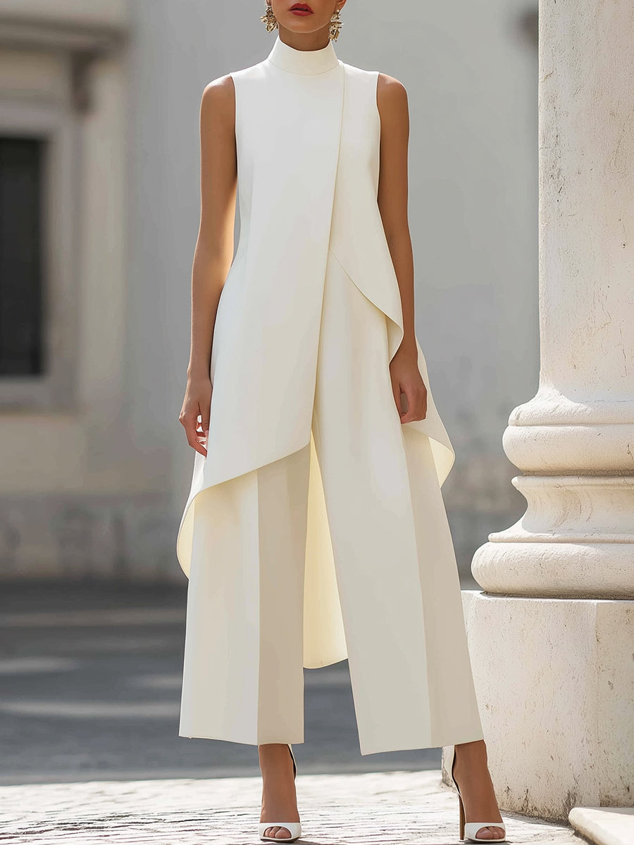 Lucía • Long jumpsuit with elegant drape