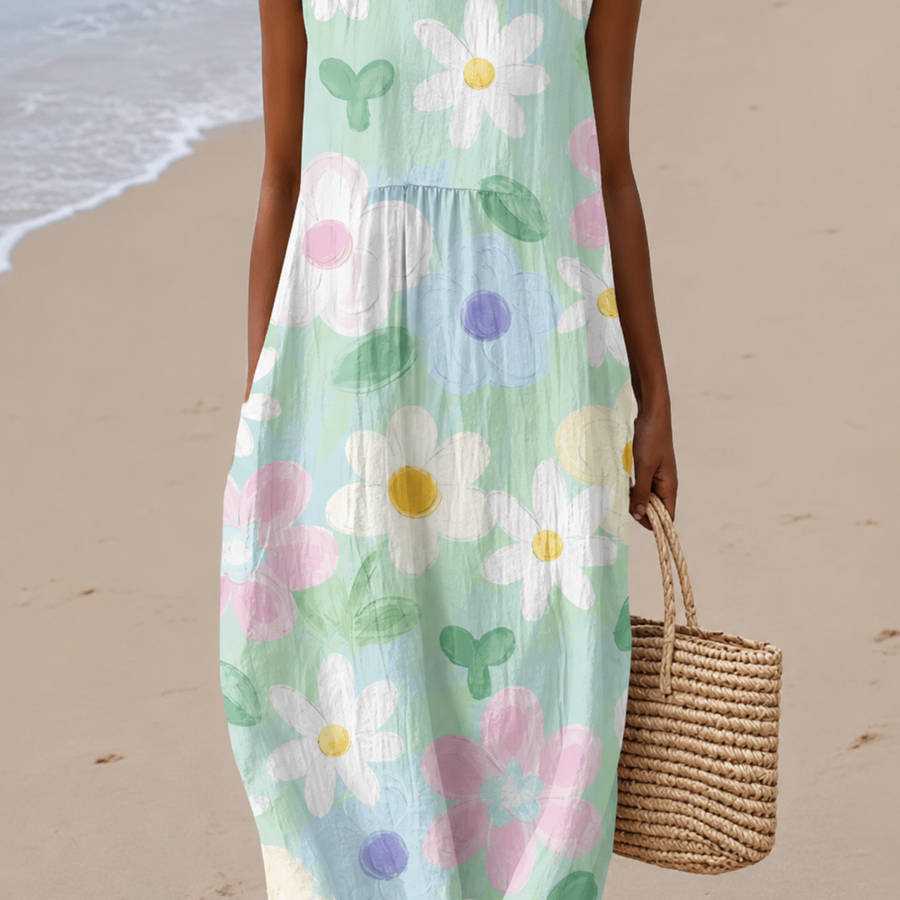 Erin™ Midi Dress Pastel Blossom