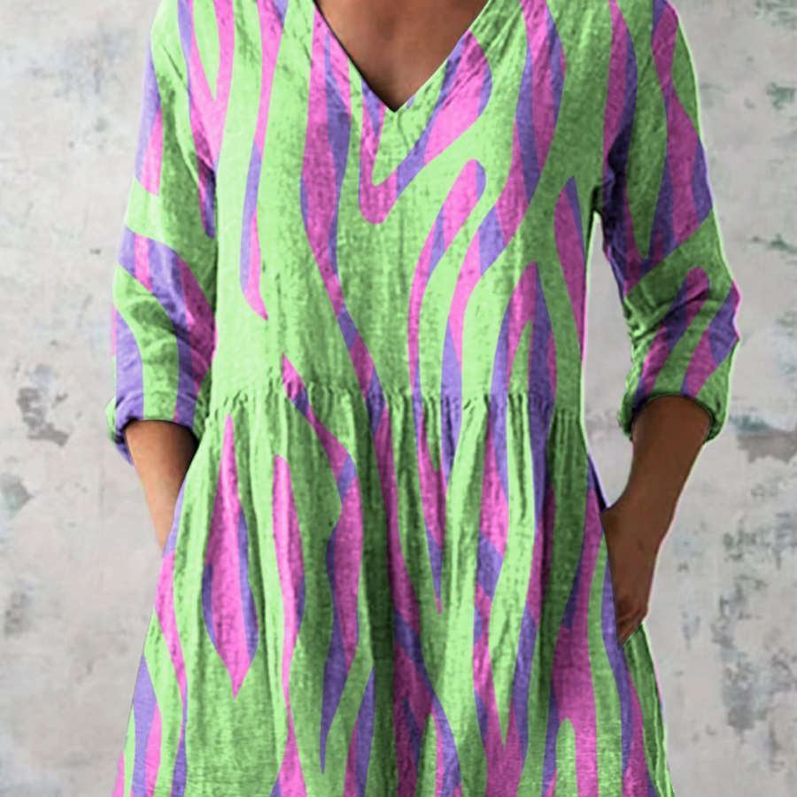 Oceane | Long Blouse with V-Neck