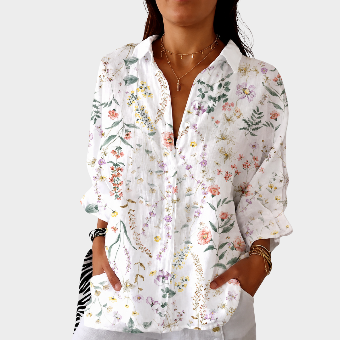 Delicate Scatter Floral Blouse