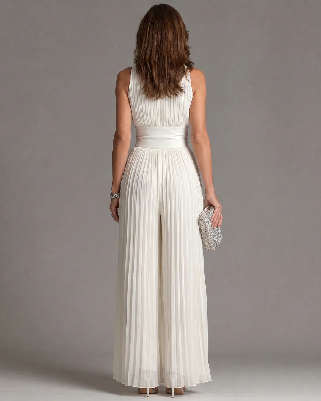 Lara • Pleated Jumpsuit with Zipper