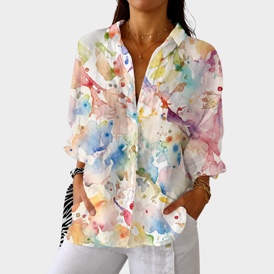 Confetti Watercolor Blouse