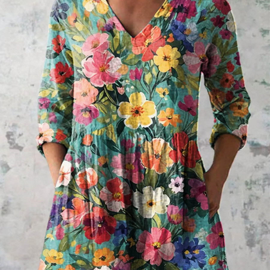 Nora | Long Blouse with V-Neck