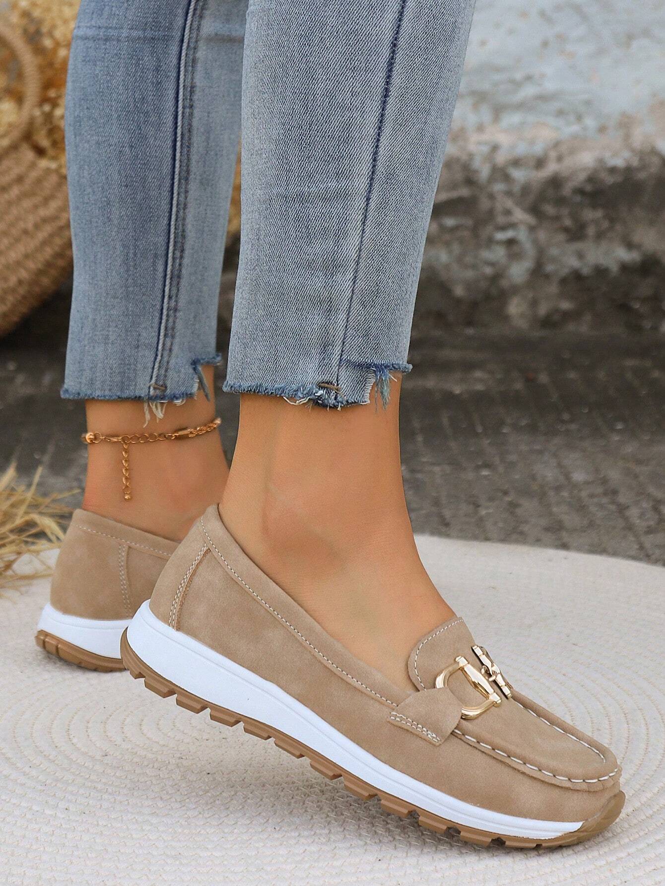 Ellie - Flat Moccasins with Buckle
