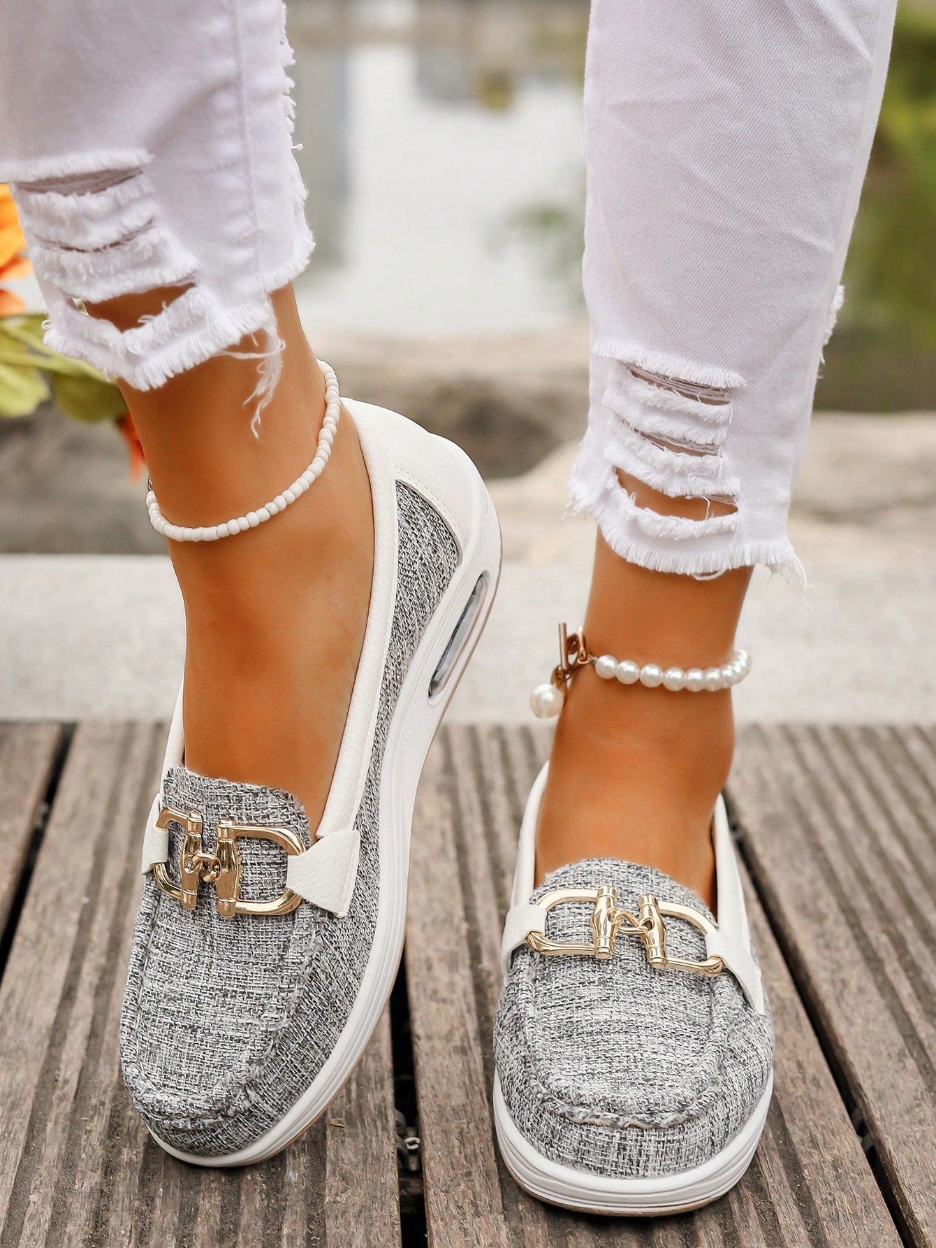 Ellie - Flat Moccasins with Buckle