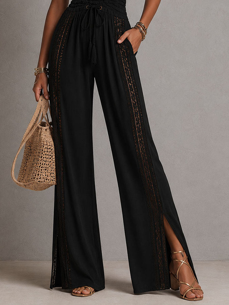 Diane | Boho Lace Wide-Leg Jumpsuit