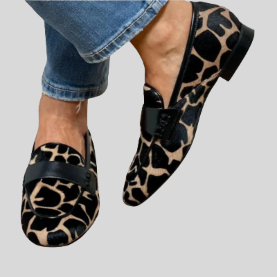 Katie - Leopard Print Loafers
