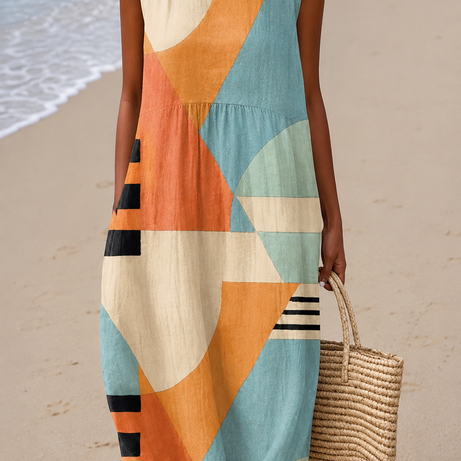 Iris™ Geometric Midi Dress