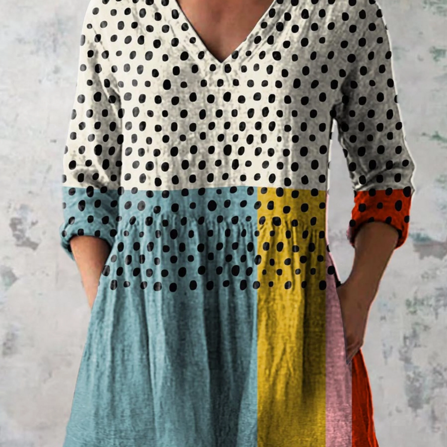 Valerie | Long Blouse with V-Neck