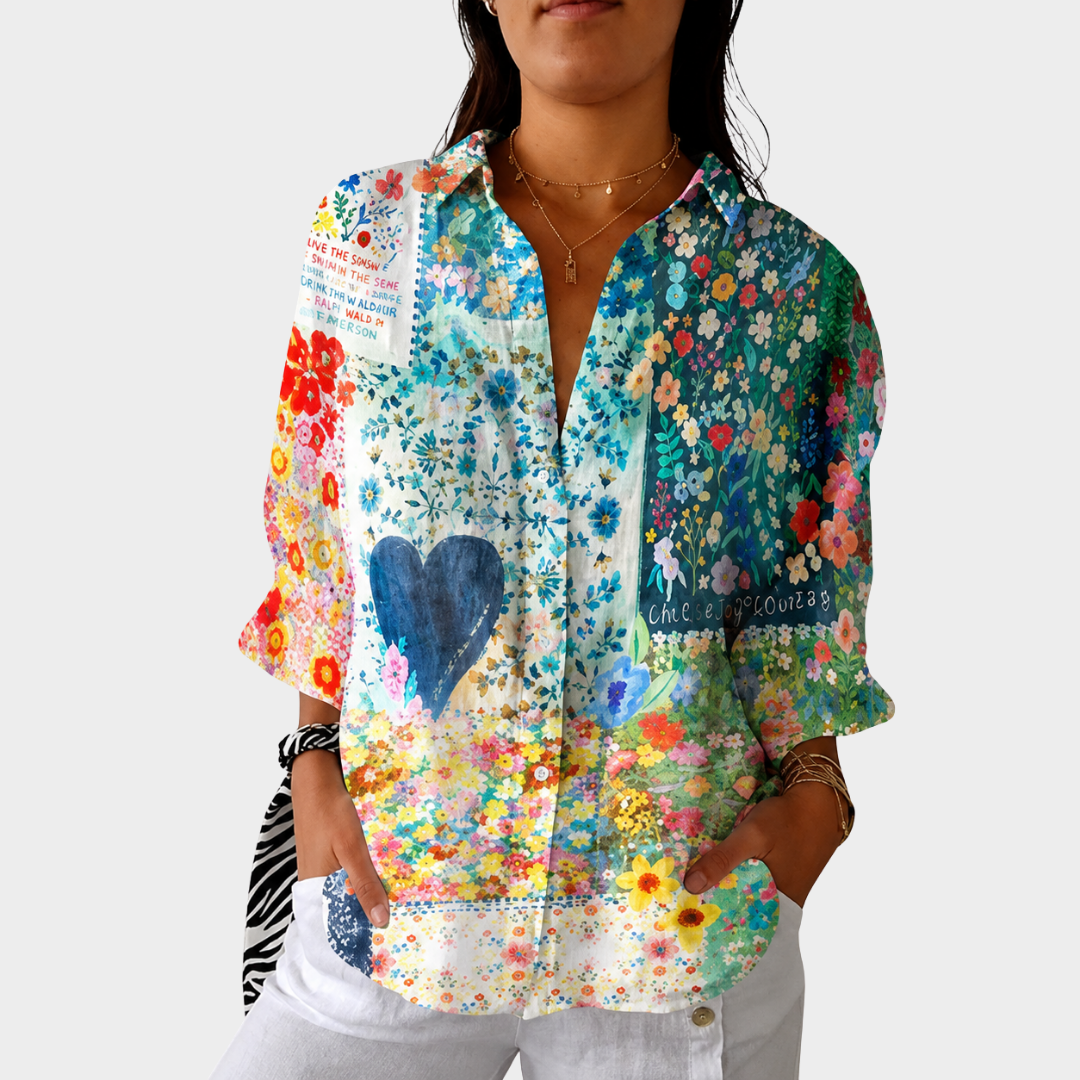 Folk Heart Garden Blouse