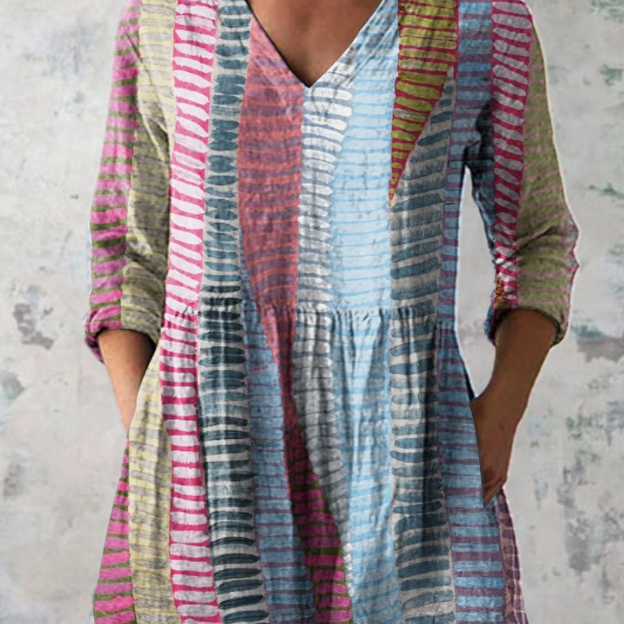 Anais | Long Blouse with V-Neck