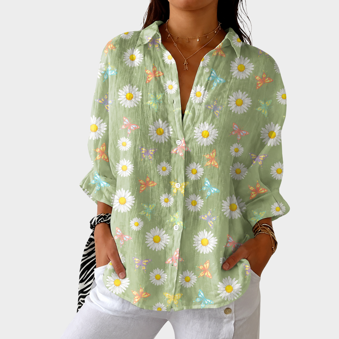 Sage Daisy Garden Blouse