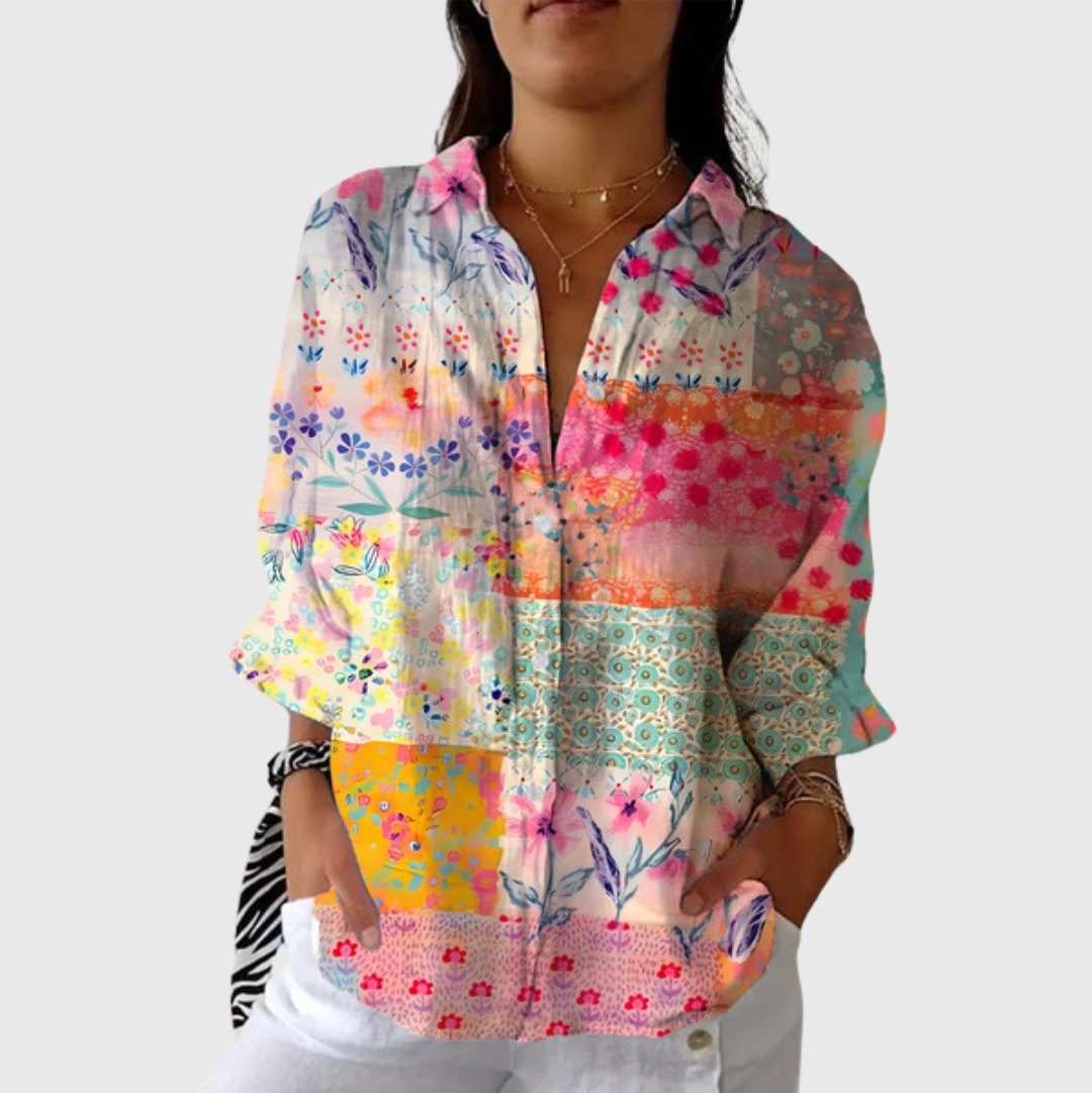 Summer Quilt Patchwork Blouse