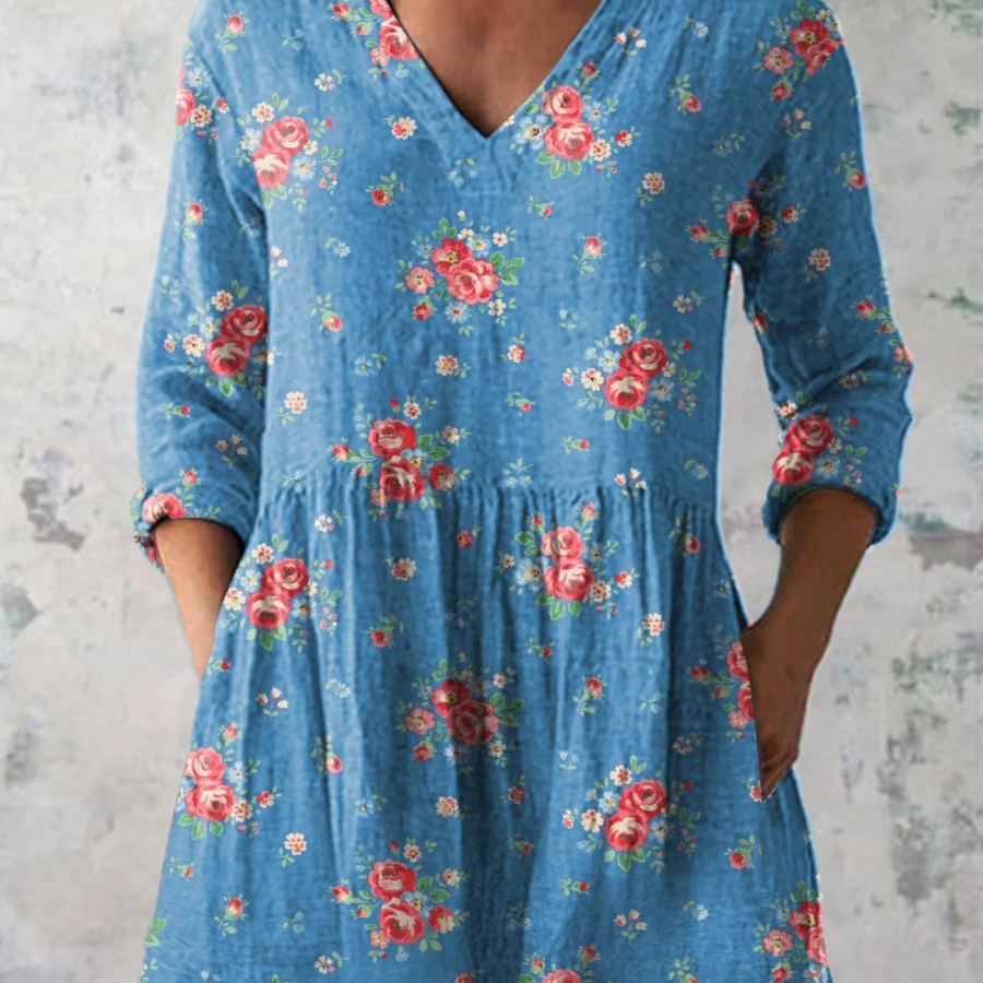 Melanie | Long Blouse with V-Neck