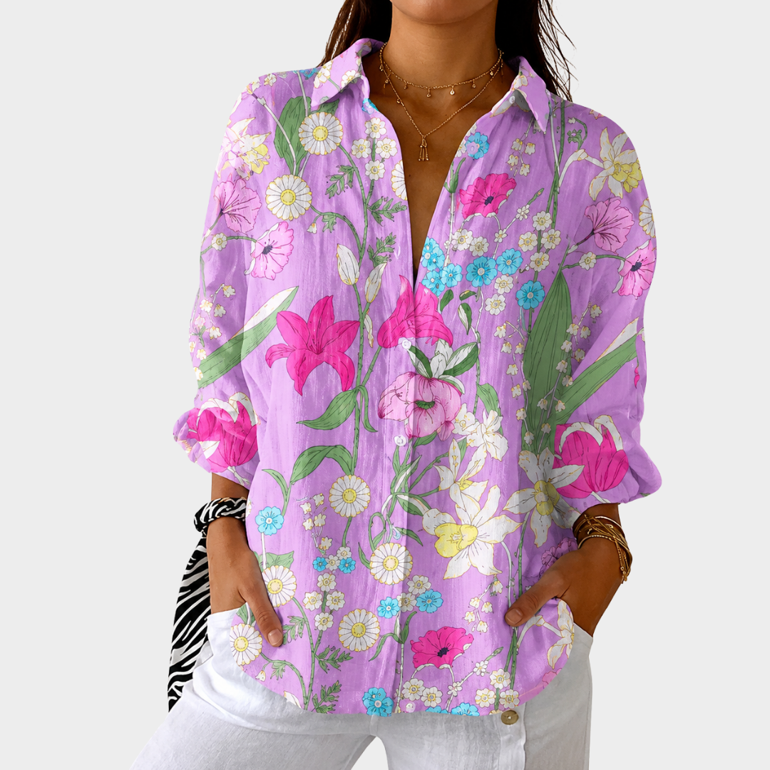 Lilac Tulip Bloom Blouse