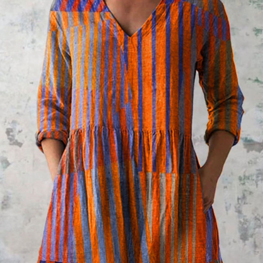 Nadia | Long Blouse with V-Neck