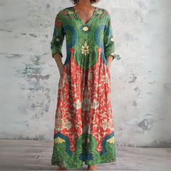 Folk Green & Red