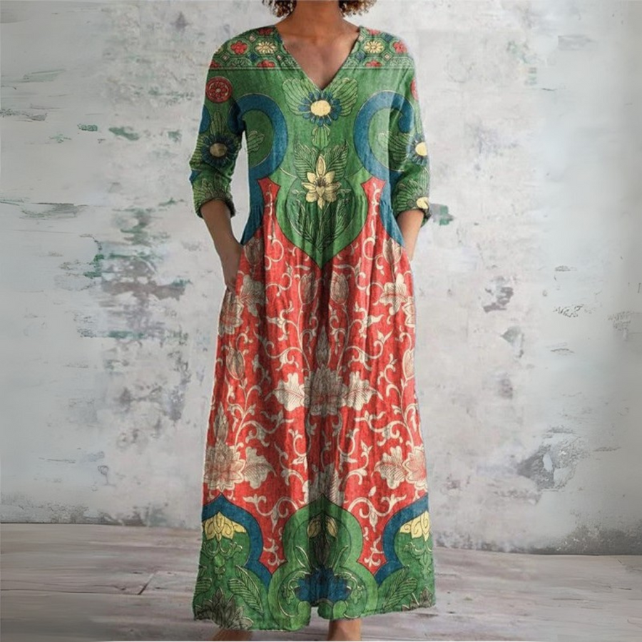 Folk Green & Red