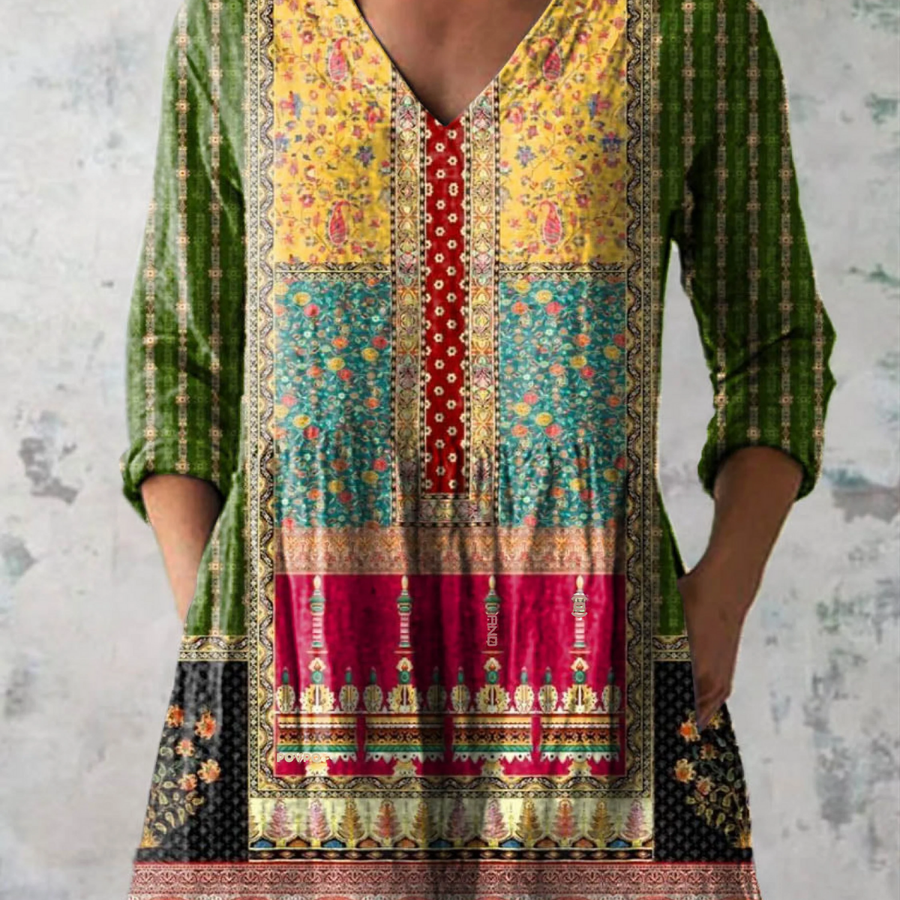 Emilie | Long Blouse with V-Neck