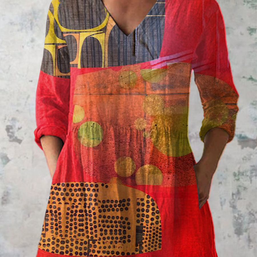 Lucie | Long Blouse with V-Neck