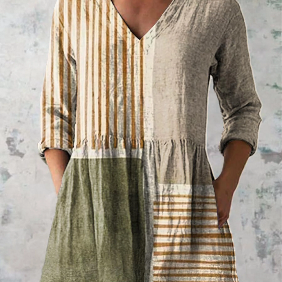 Camille | Long Blouse with V-Neck