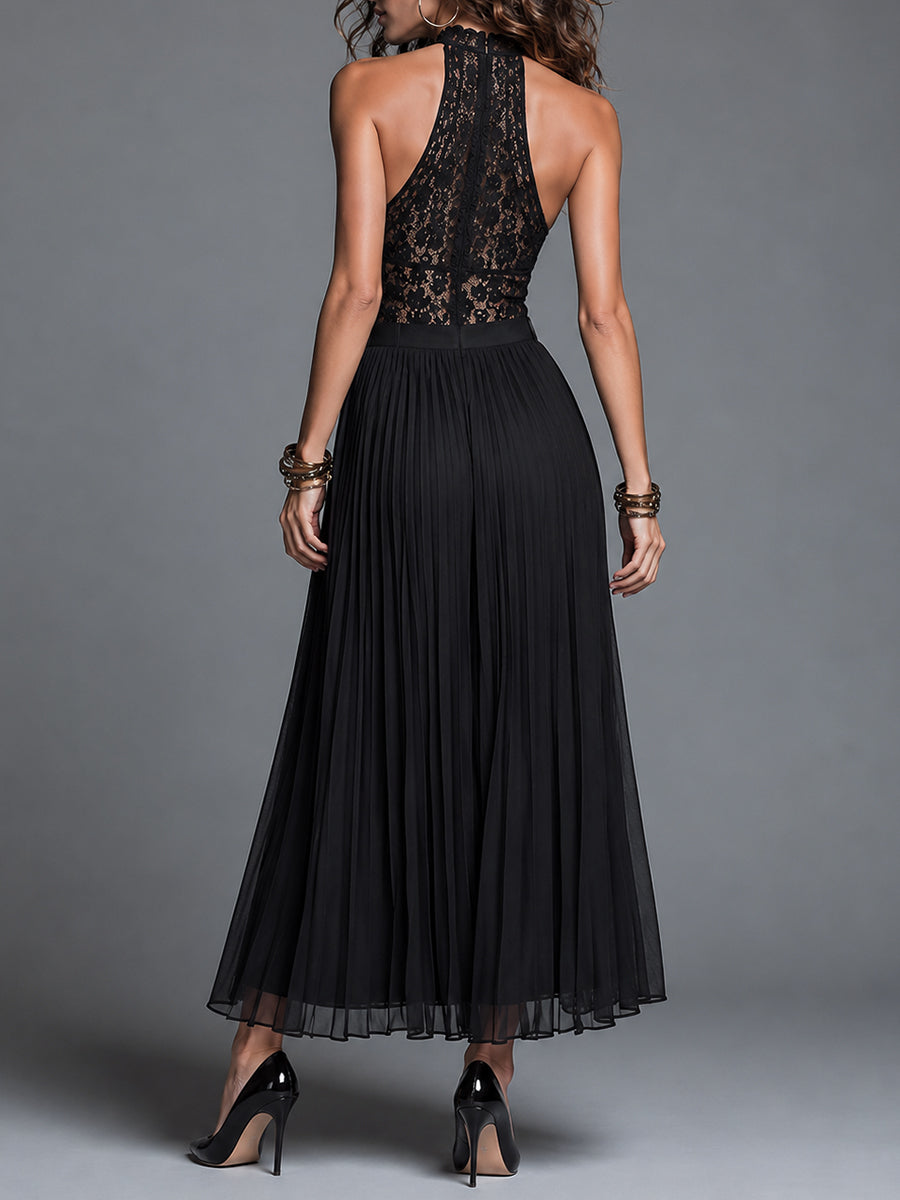 Colette | Lace Top and Pleated Skirt Set