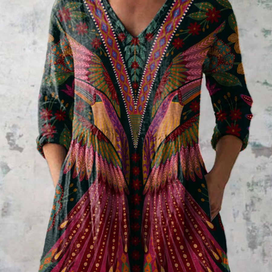 Manon | Long Blouse with V-Neck