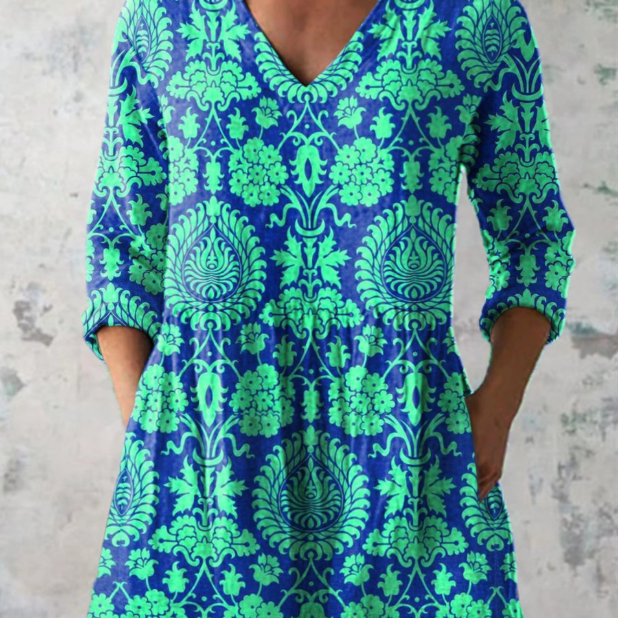 Ines | Long Blouse with V-Neck