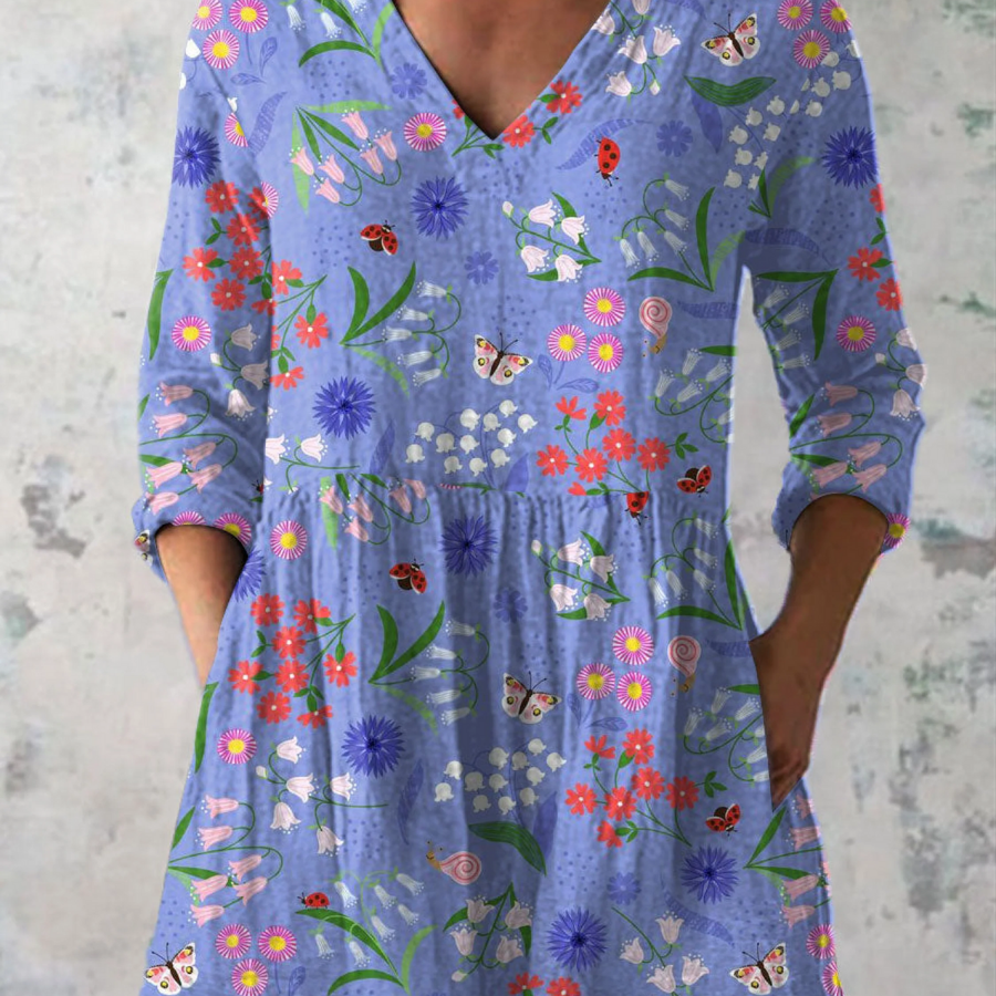 Aline | Long Blouse with V-Neck