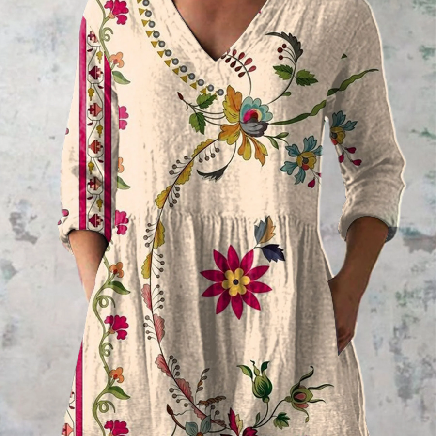 Clara | Long Blouse with V-Neck