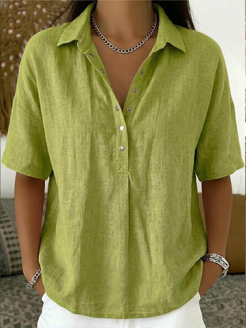 Imogen | Blouse with Collar and Button Detail