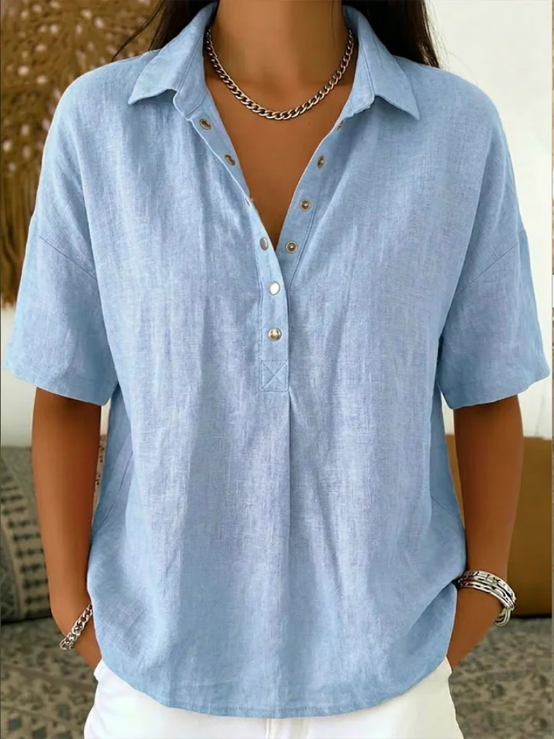 Imogen | Blouse with Collar and Button Detail