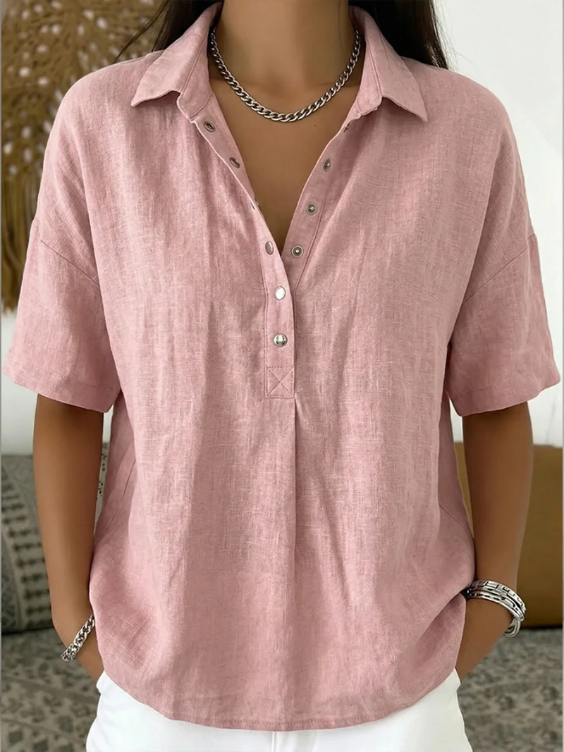 Imogen | Blouse with Collar and Button Detail