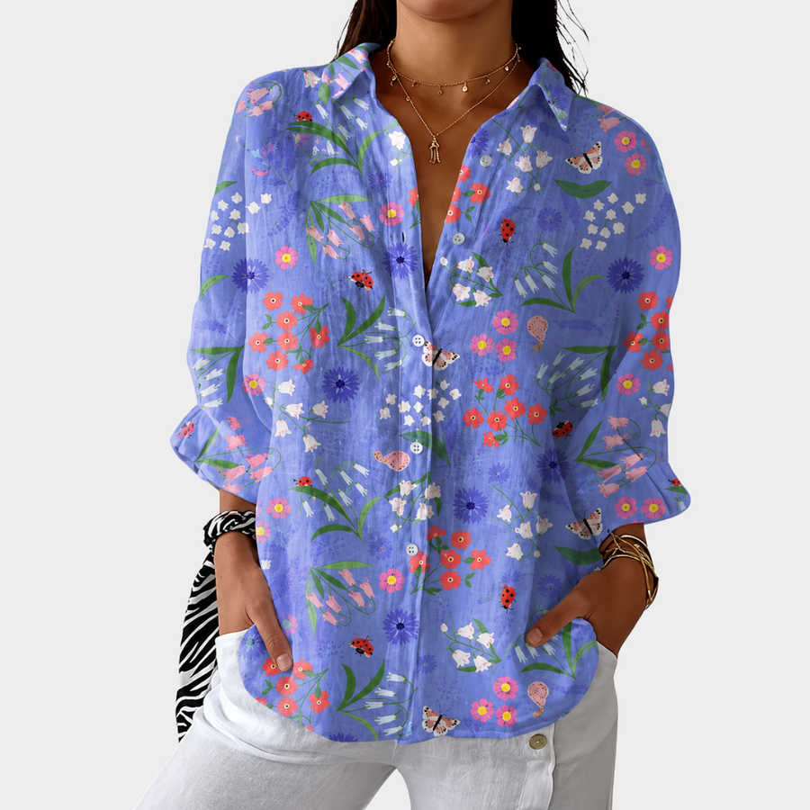 Periwinkle Wildflower Blouse