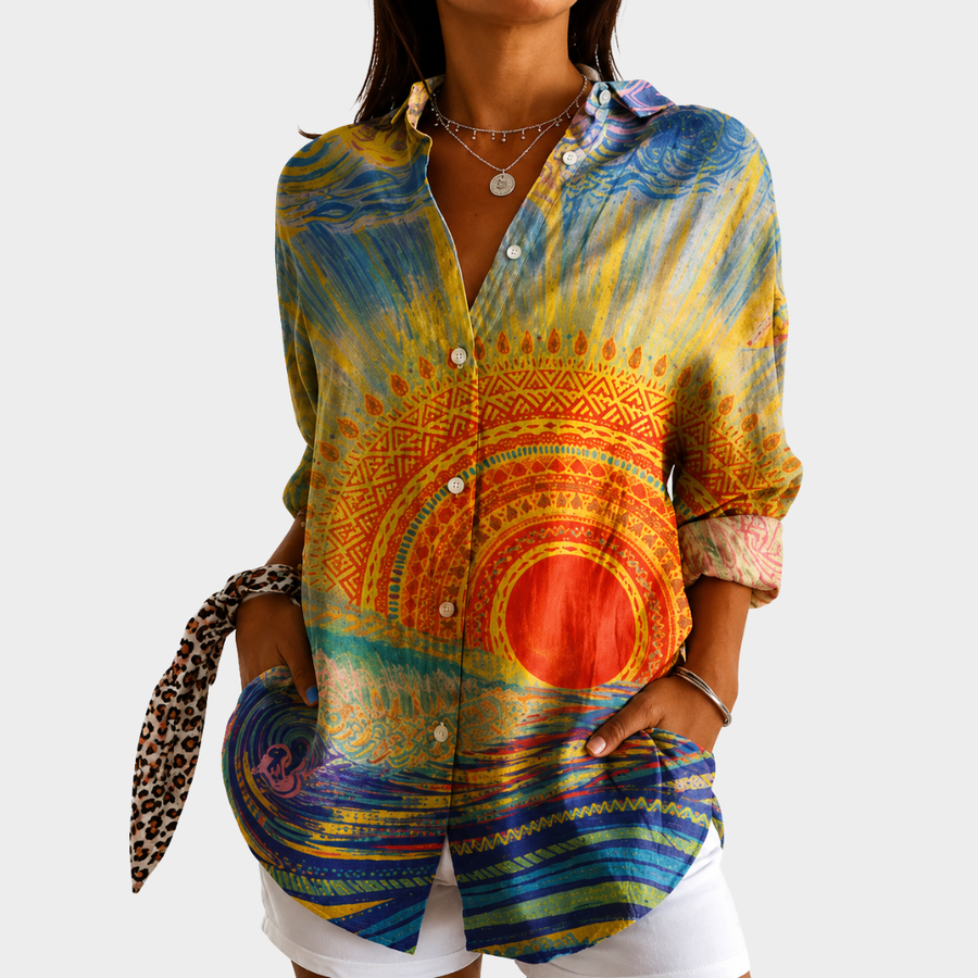 Radiant Sunset Escape Blouse