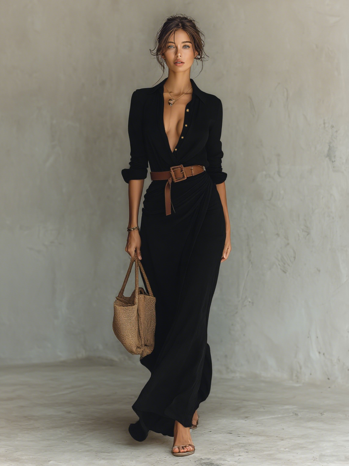 Sofia • Maxi Dress with Belt