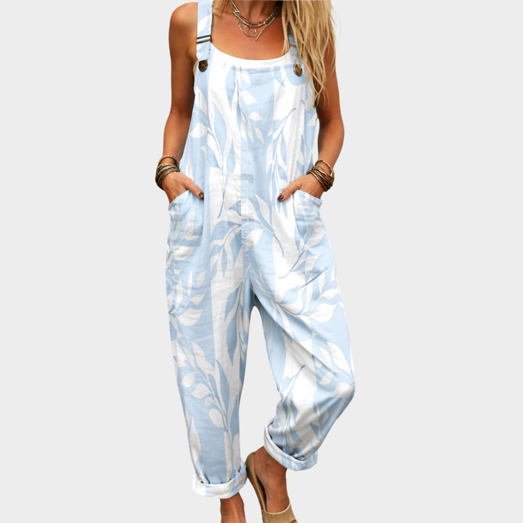 Comfortable Printed Overalls