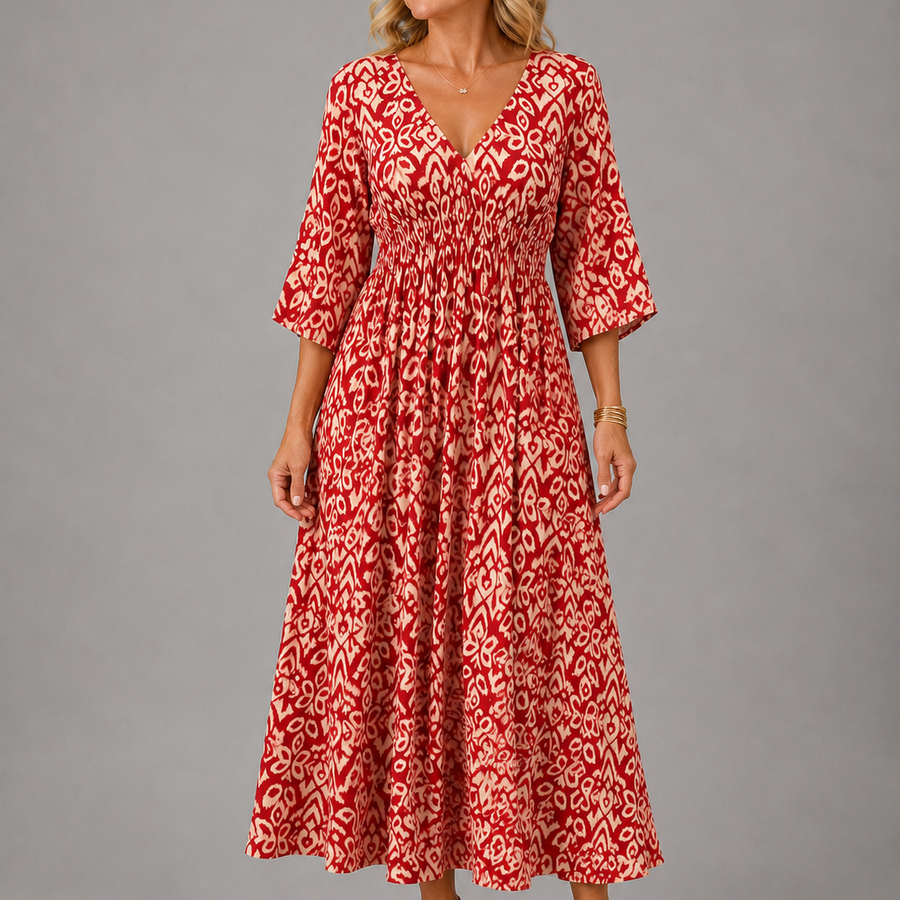 Althea™ | Bohemian Flow Midi Dress