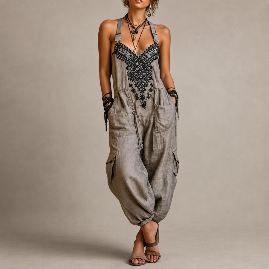 Astrid | Bohemian Embroidered Jumpsuit