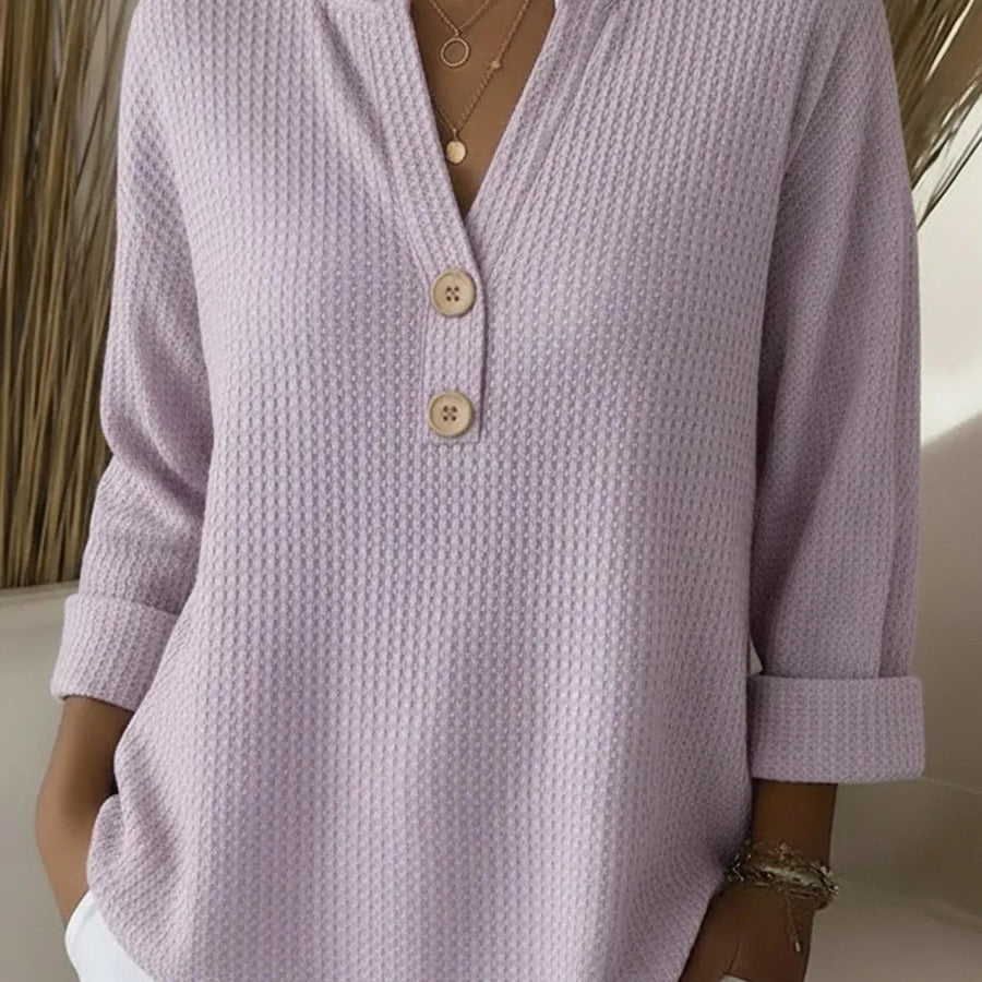 Lucinda™ | Henley Button Top
