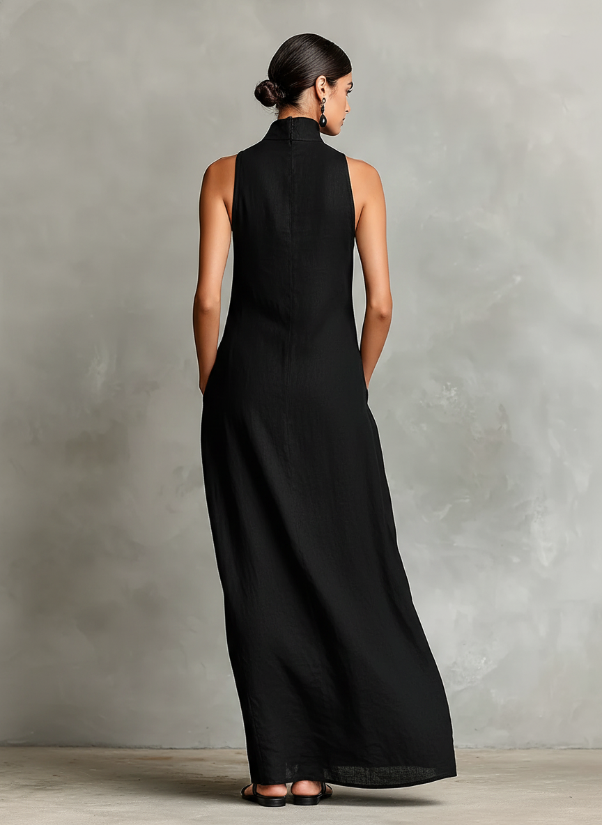 Macarena • Minimalist Black Long Dress