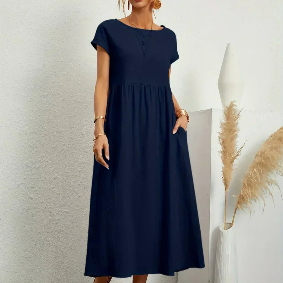 Gabrielle™ — Flowing Midi Dress with Timeless Elegance