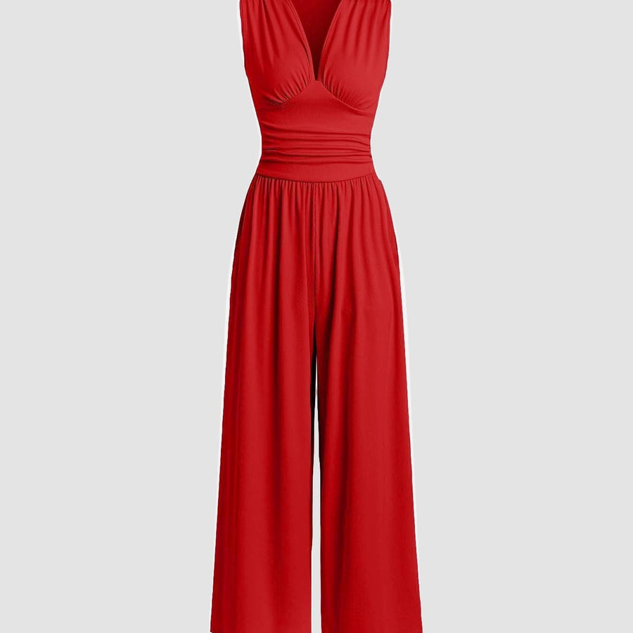 CHARITY – Chic Sleeveless Wide-Leg Jumpsuit